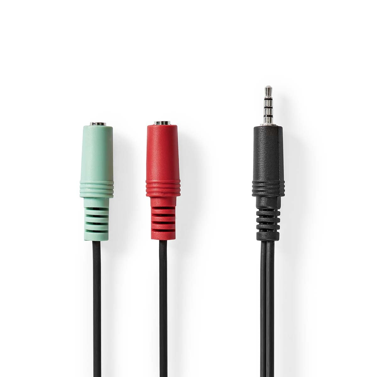 Stereo Audio Cable | 3.5 mm Male | 2x 3.5 mm, Female | Nickel Plated | 0.20 m | Round | Anthracite | Box