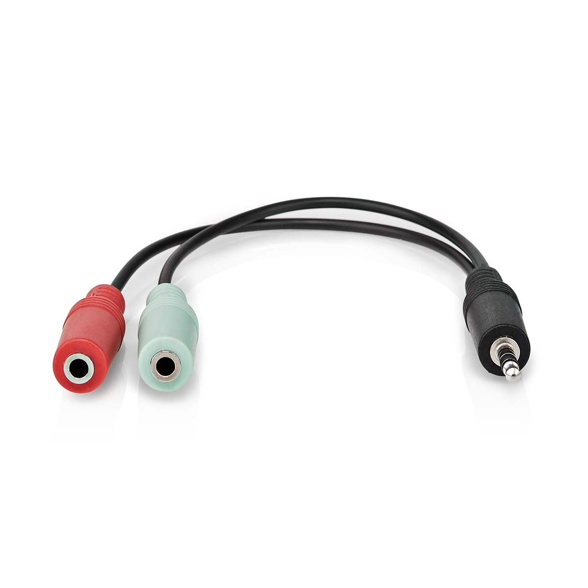 Stereo Audio Cable | 3.5 mm Male | 2x 3.5 mm, Female | Nickel Plated | 0.20 m | Round | Anthracite | Box