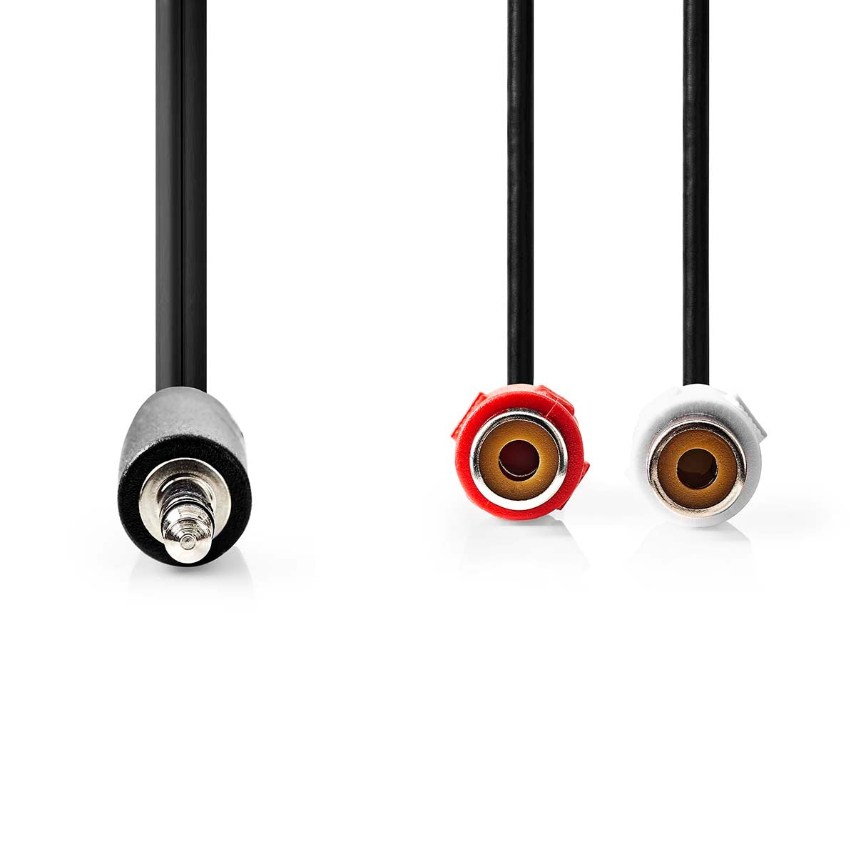 Stereo Audio Cable | 3.5 mm Male | 2x RCA Female | Nickel Plated | 0.20 m | Round | Box