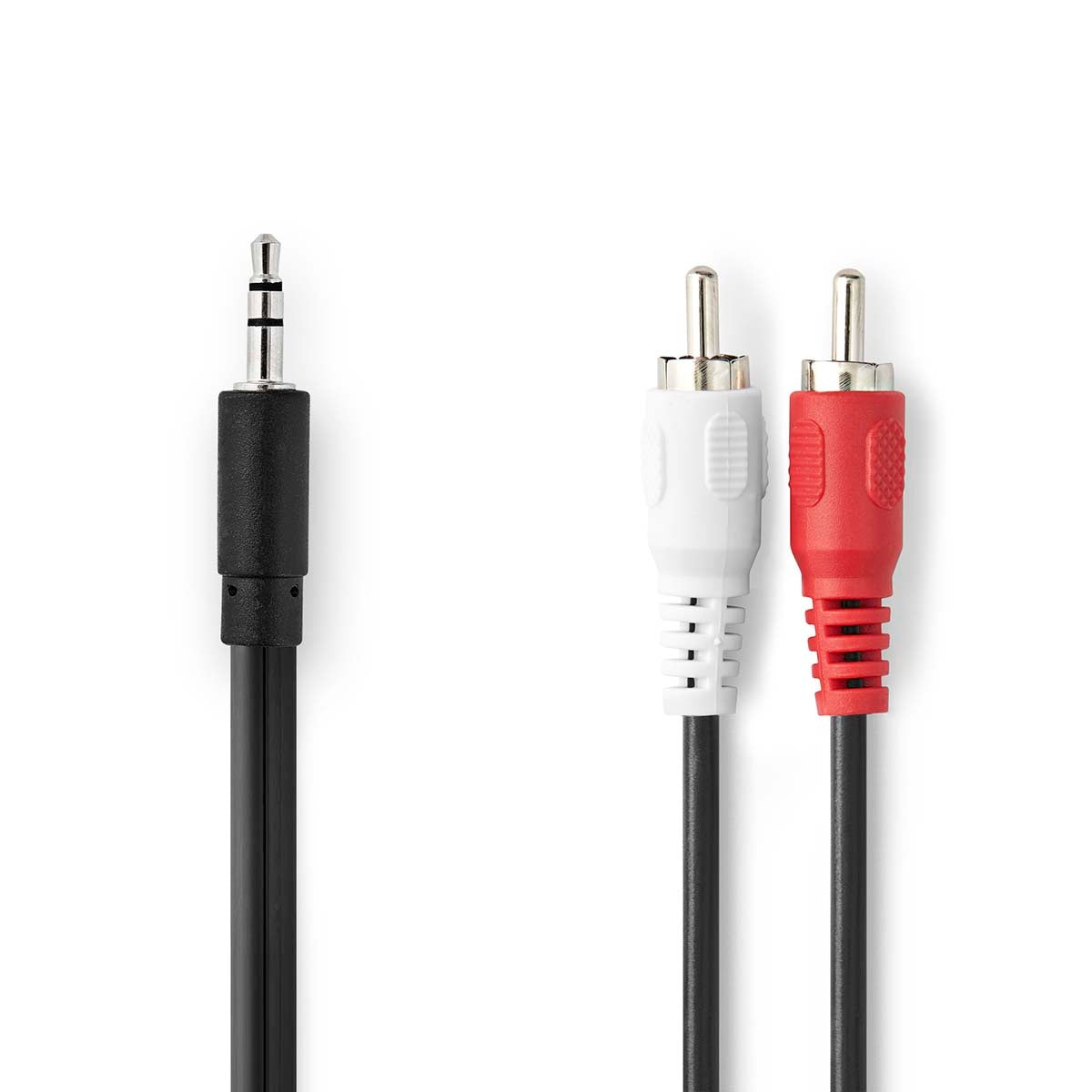 Stereo Audio Cable | 3.5 mm Male | 2x RCA Male | Nickel Plated | 1.00 m | Round | Black | Box