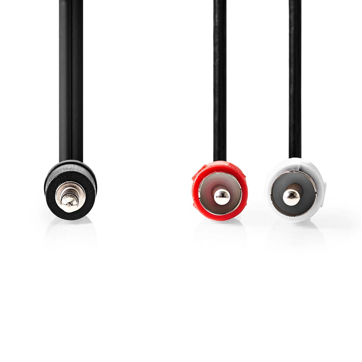 Stereo Audio Cable | 3.5 mm Male | 2x RCA Male | Nickel Plated | 10.0 m | Round | Black | Label