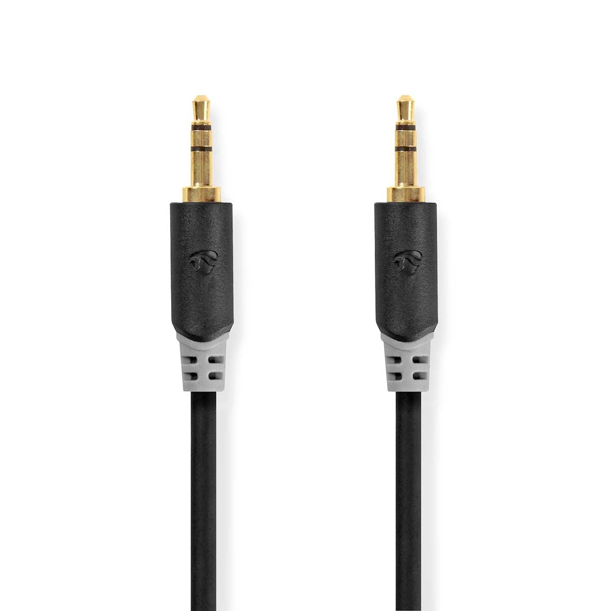 Stereo Audio Cable | 3.5 mm Male | 3.5 mm Male | Gold Plated | 3.00 m | Round | Anthracite | Cardboard box with window
