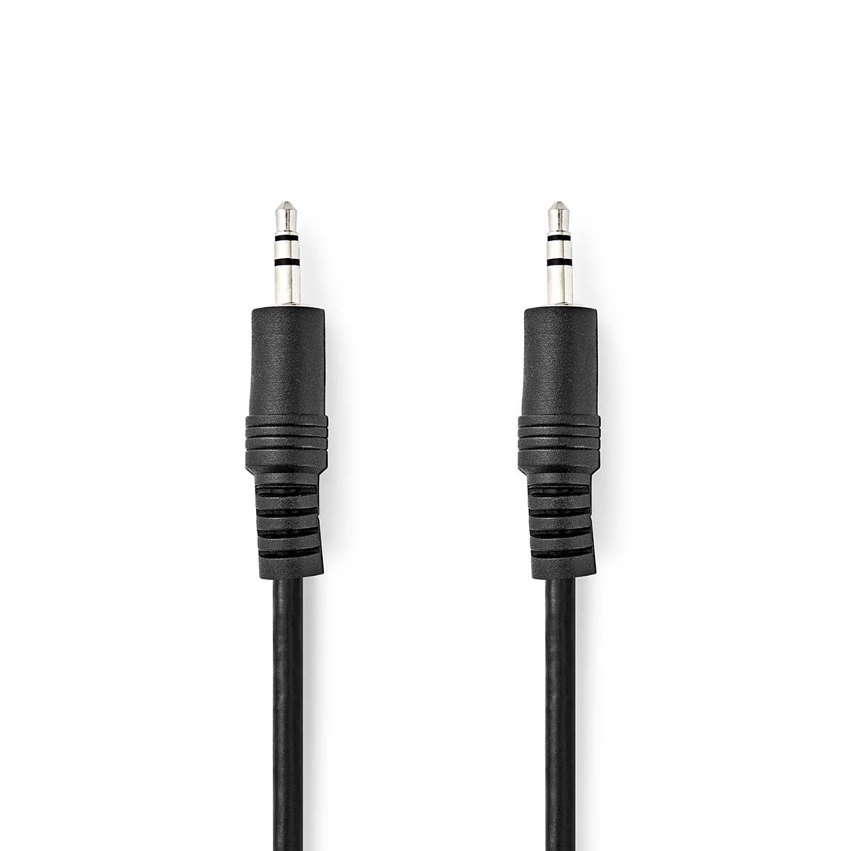 Stereo Audio Cable | 3.5 mm Male | 3.5 mm Male | Nickel Plated | 0.50 m | Round | Black | Blisters