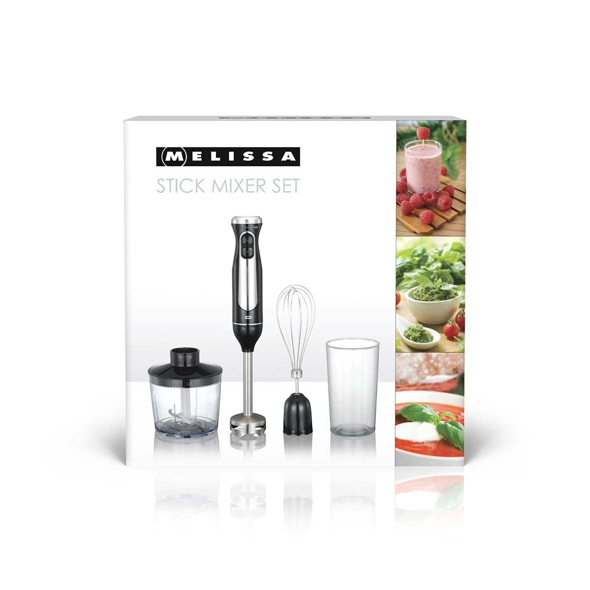 Stick Mixer, Chopper & Whisk Set, 600W, Black/Stainless Steel