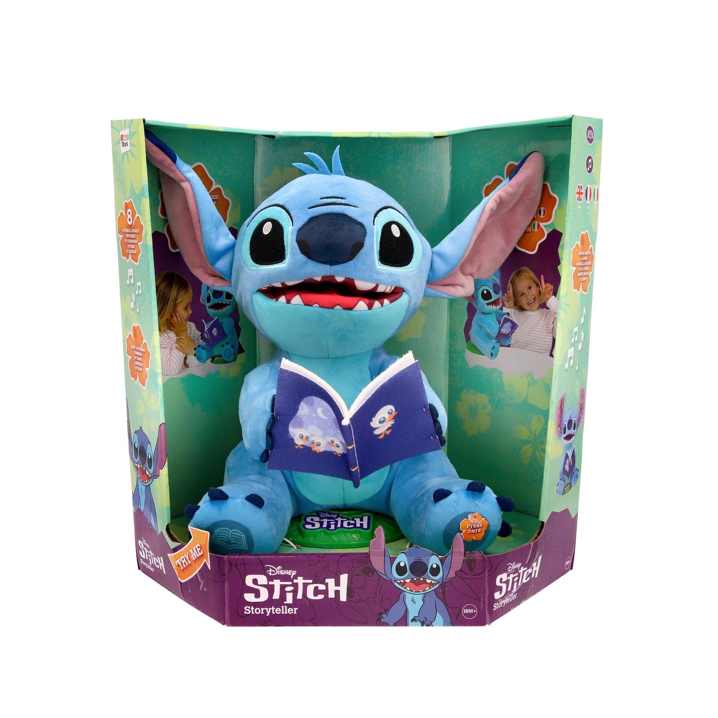 Stitch Storyteller Plush Toy with Light & Music, Multilingual