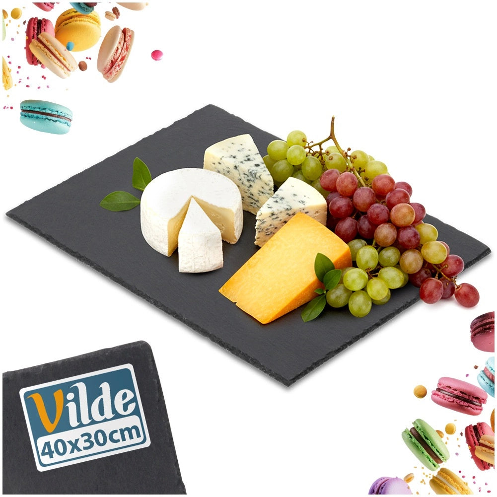 Stone Slate Serving Tray, Rectangular 40x30 cm