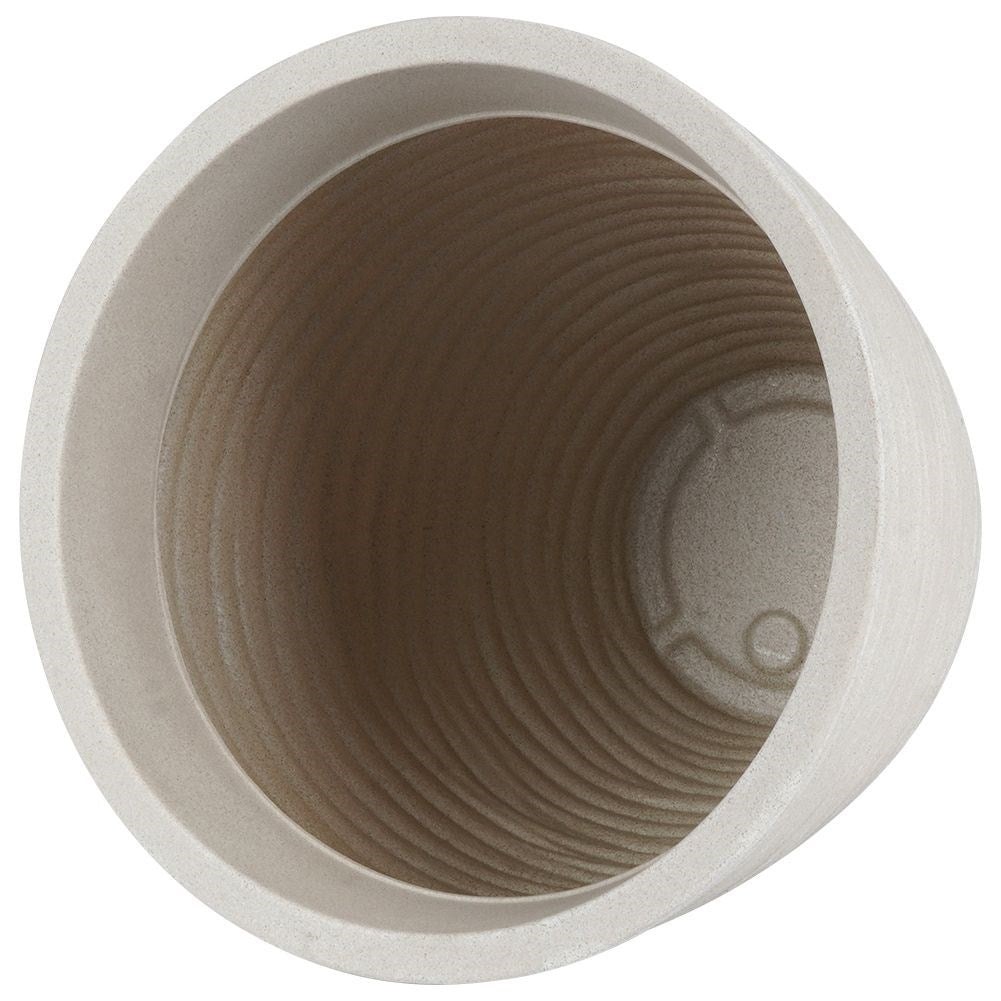 Stone imitation Flowerpot in Beige Plastic for Garden