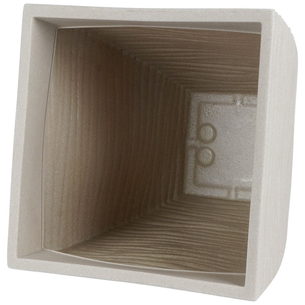 Stone-like beige pot for garden and terrace