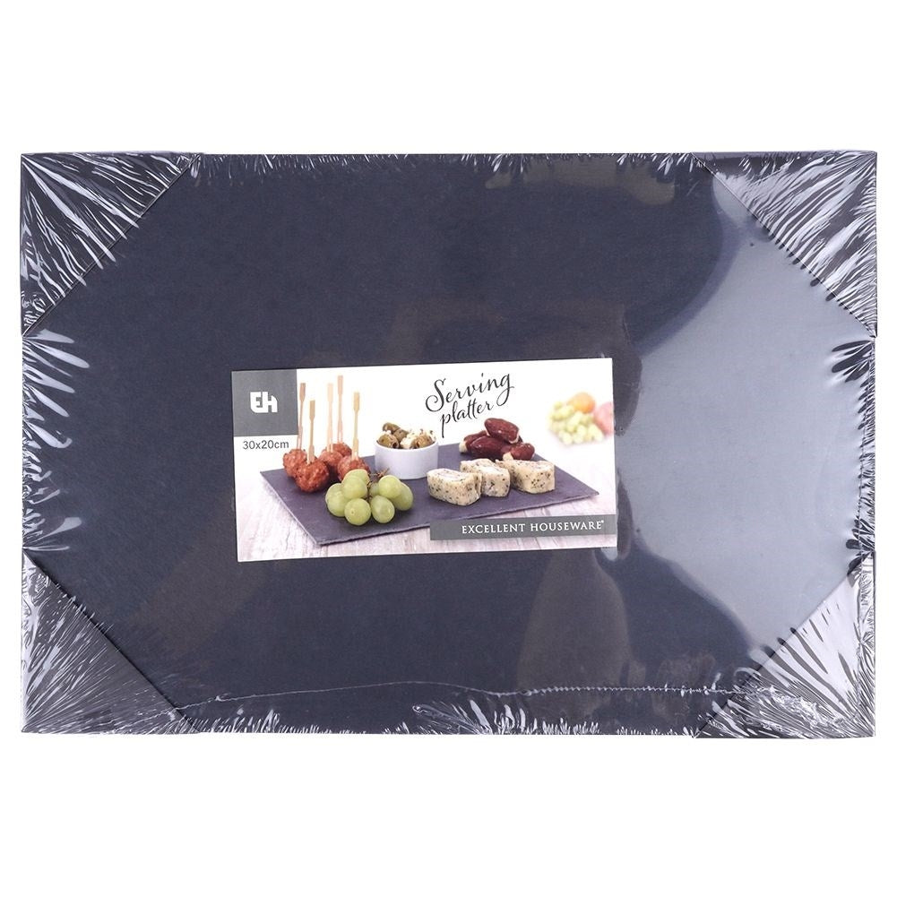 Stone tray for serving with thermal properties