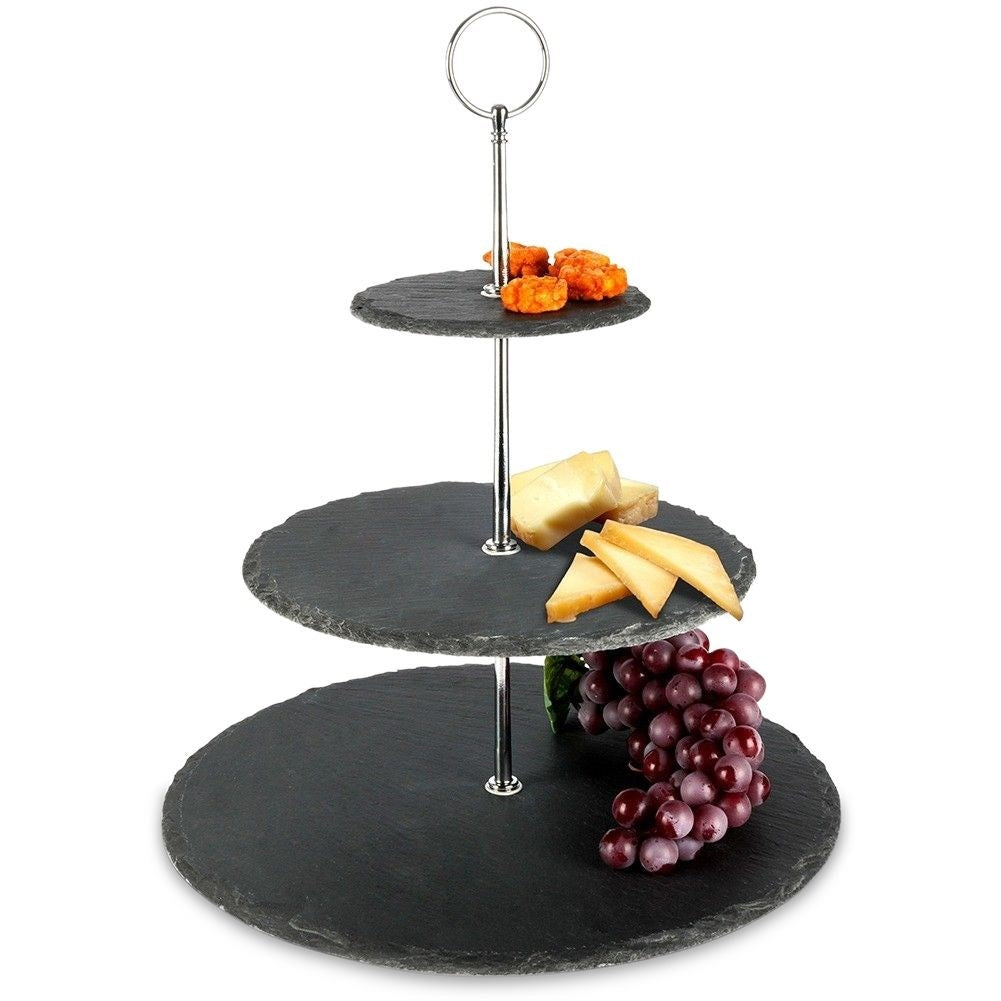 Stoneware: Three Tiers for Desserts and Appetizers