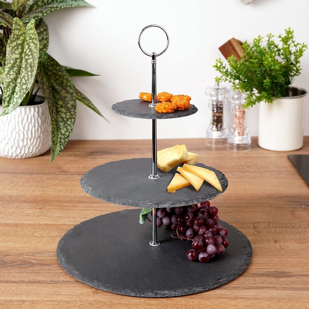 Stoneware: Three Tiers for Desserts and Appetizers