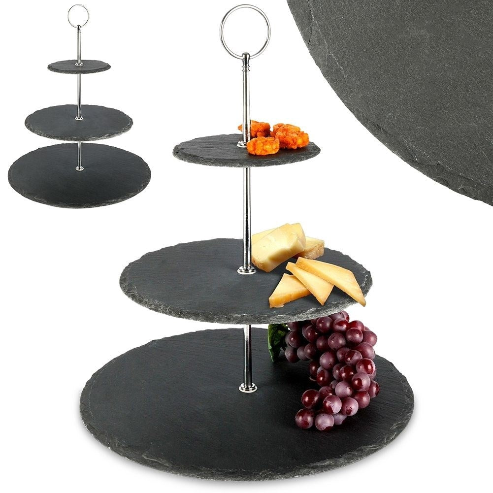 Stoneware: Three Tiers for Desserts and Appetizers