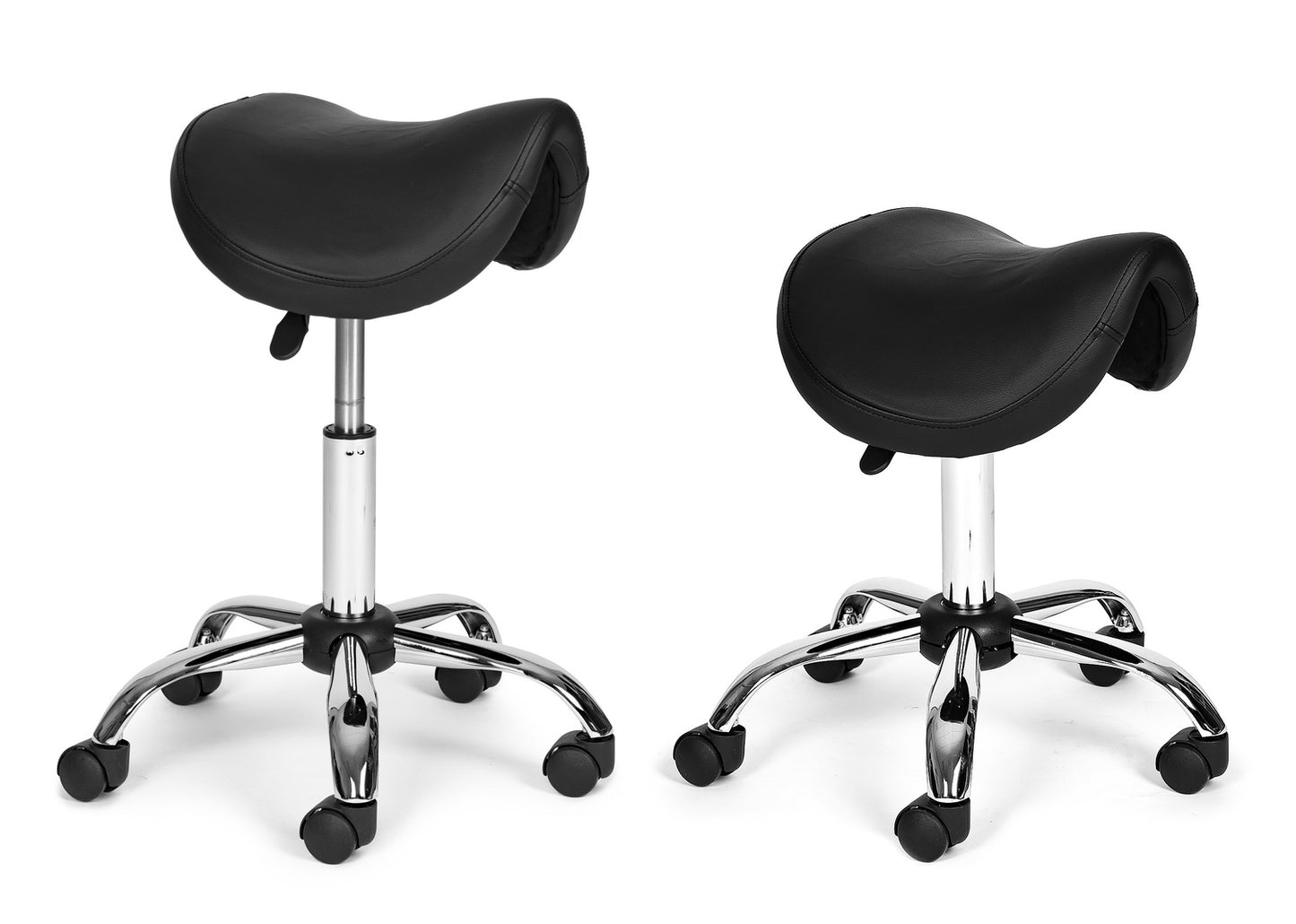 Stool, medical swivel beauty stool, height adjustable, eco-leather