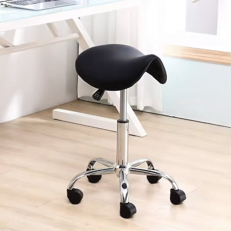 Stool, medical swivel beauty stool, height adjustable, eco-leather
