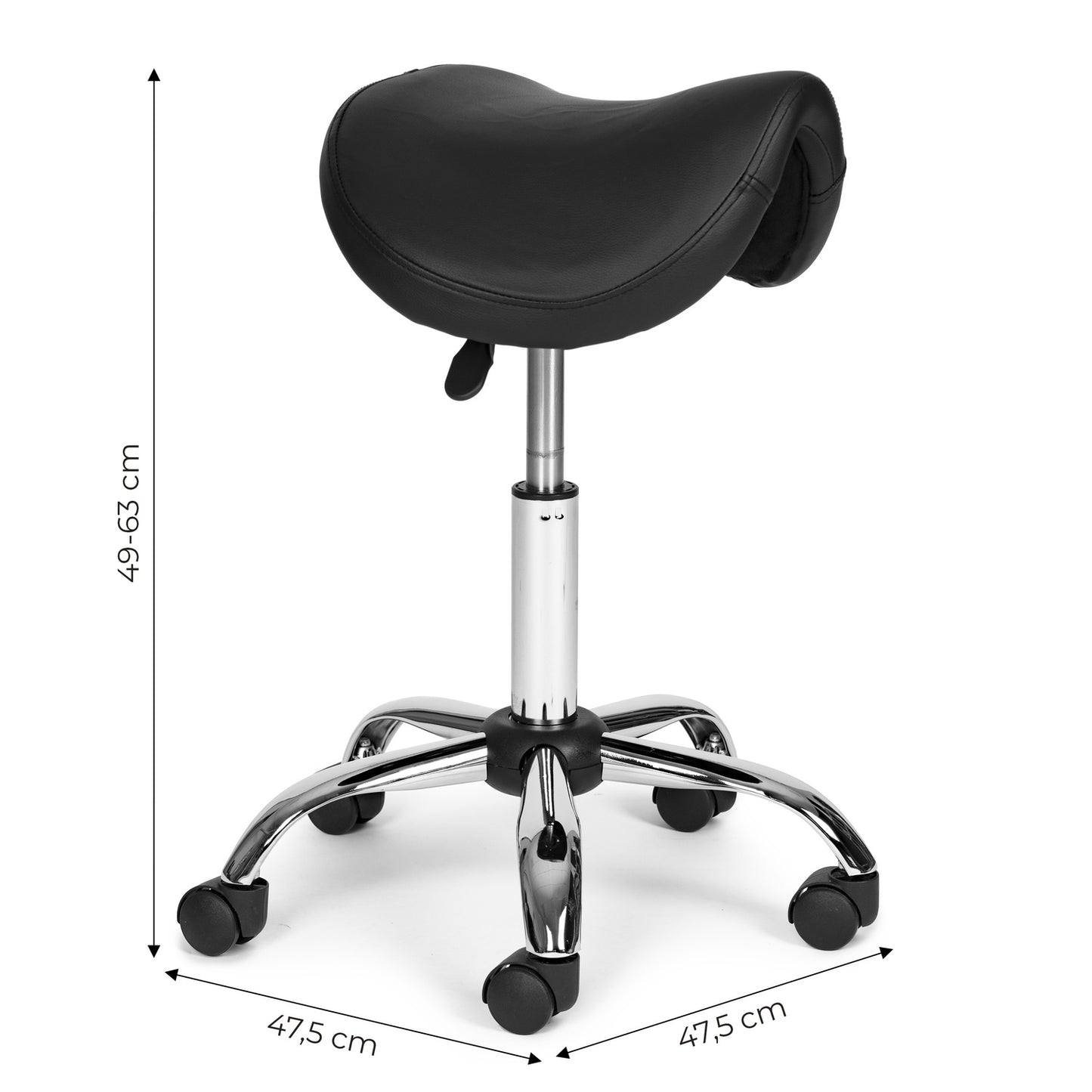 Stool, medical swivel beauty stool, height adjustable, eco-leather