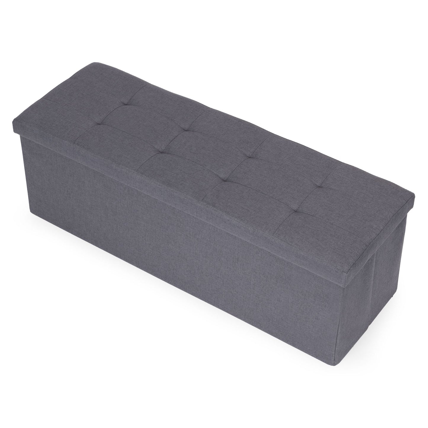 Storage Ottoman with Seat, 111x38 cm, Light Grey