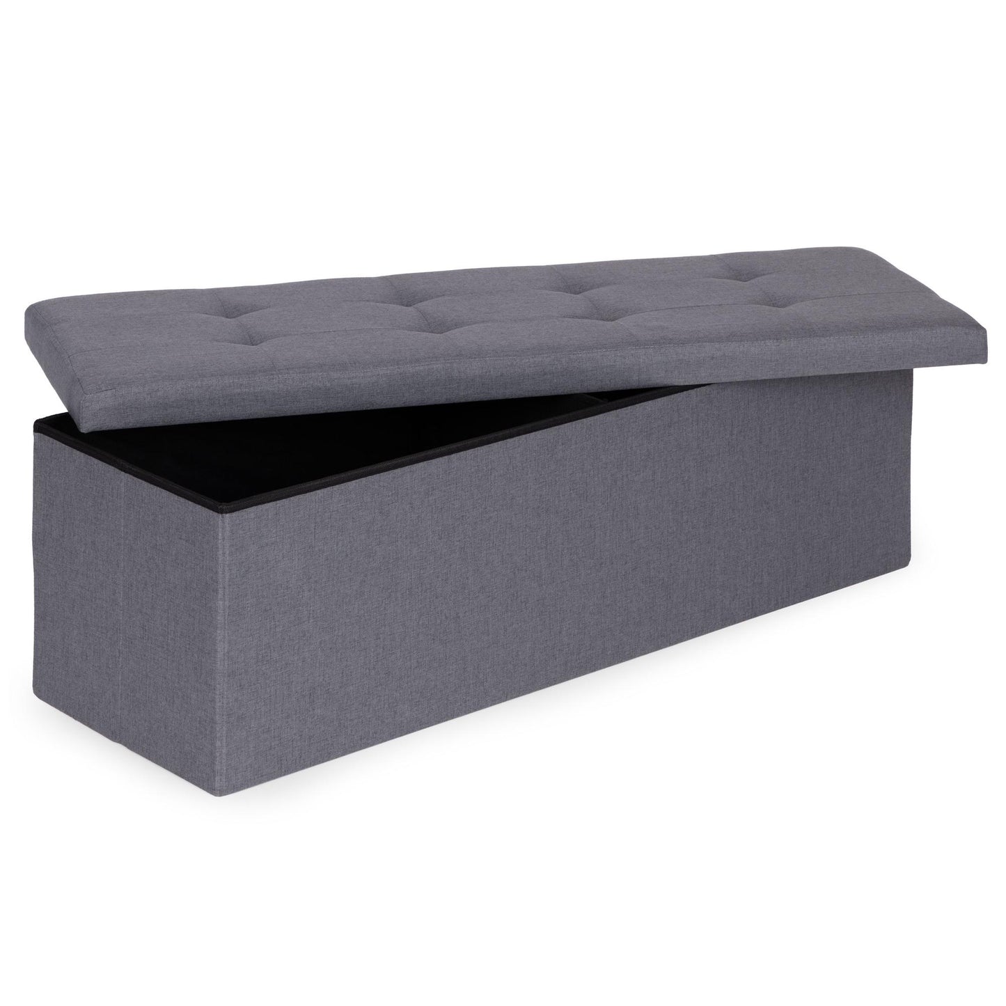 Storage Ottoman with Seat, 111x38 cm, Light Grey