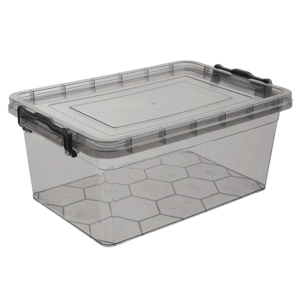 Storage box 9L with lid and tight clips, food safe