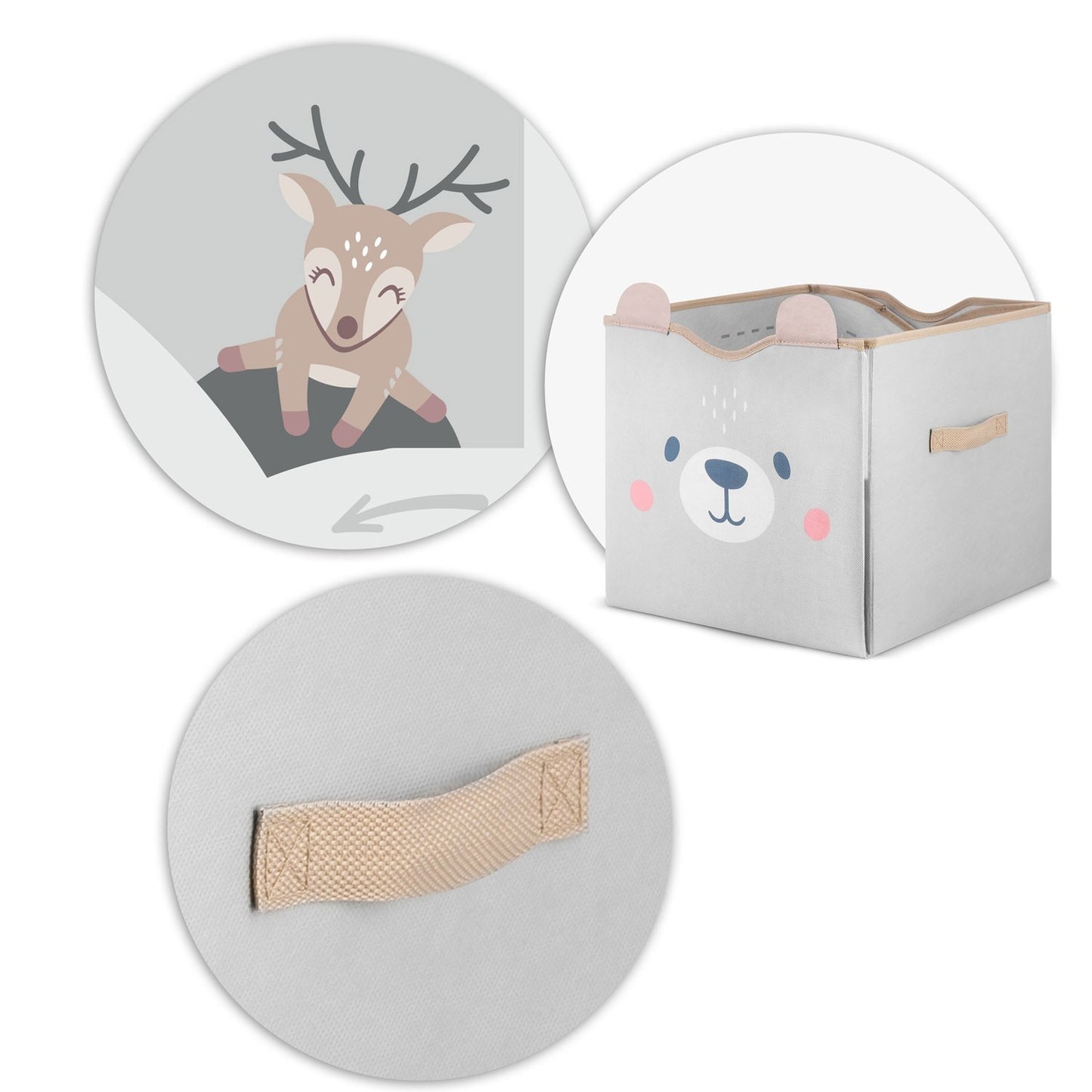 Storage box and play mat NK-408 Nukido - gray