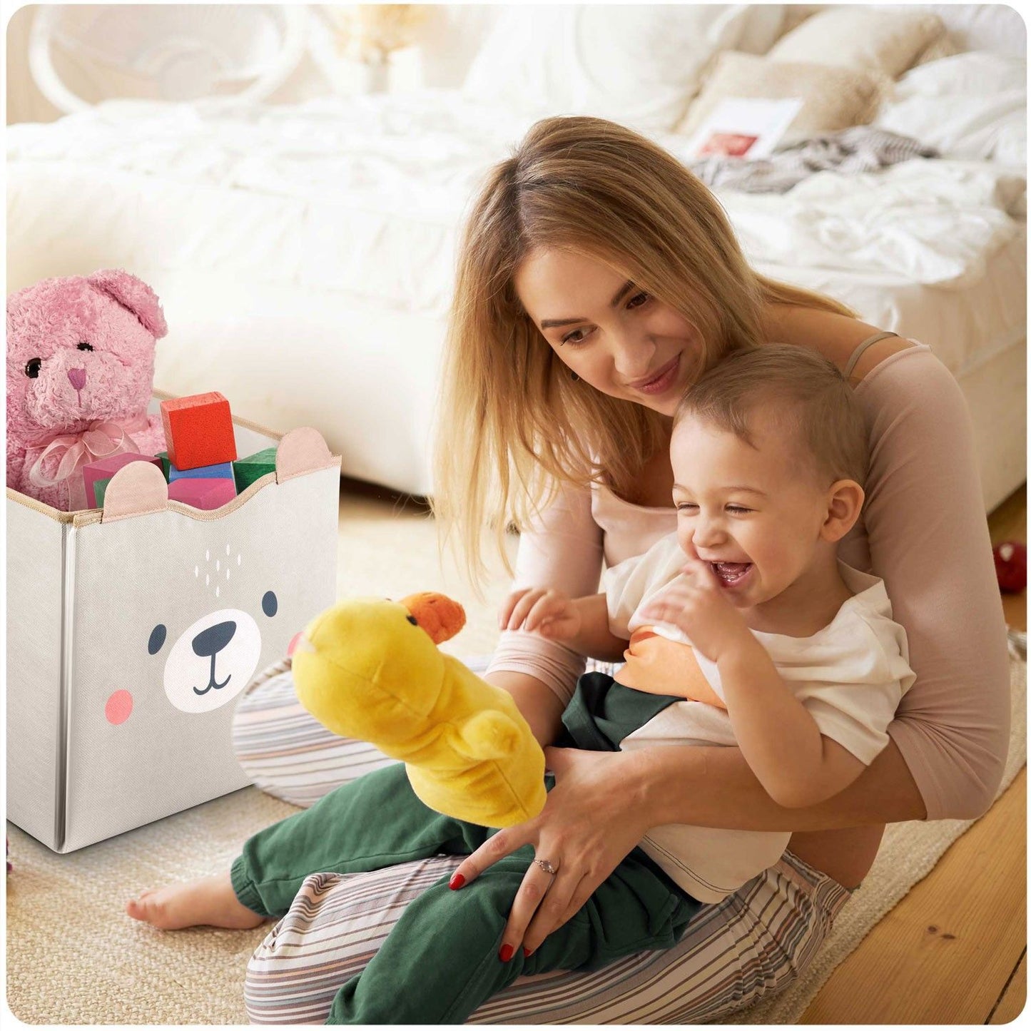 Storage box and play mat NK-408 Nukido - gray