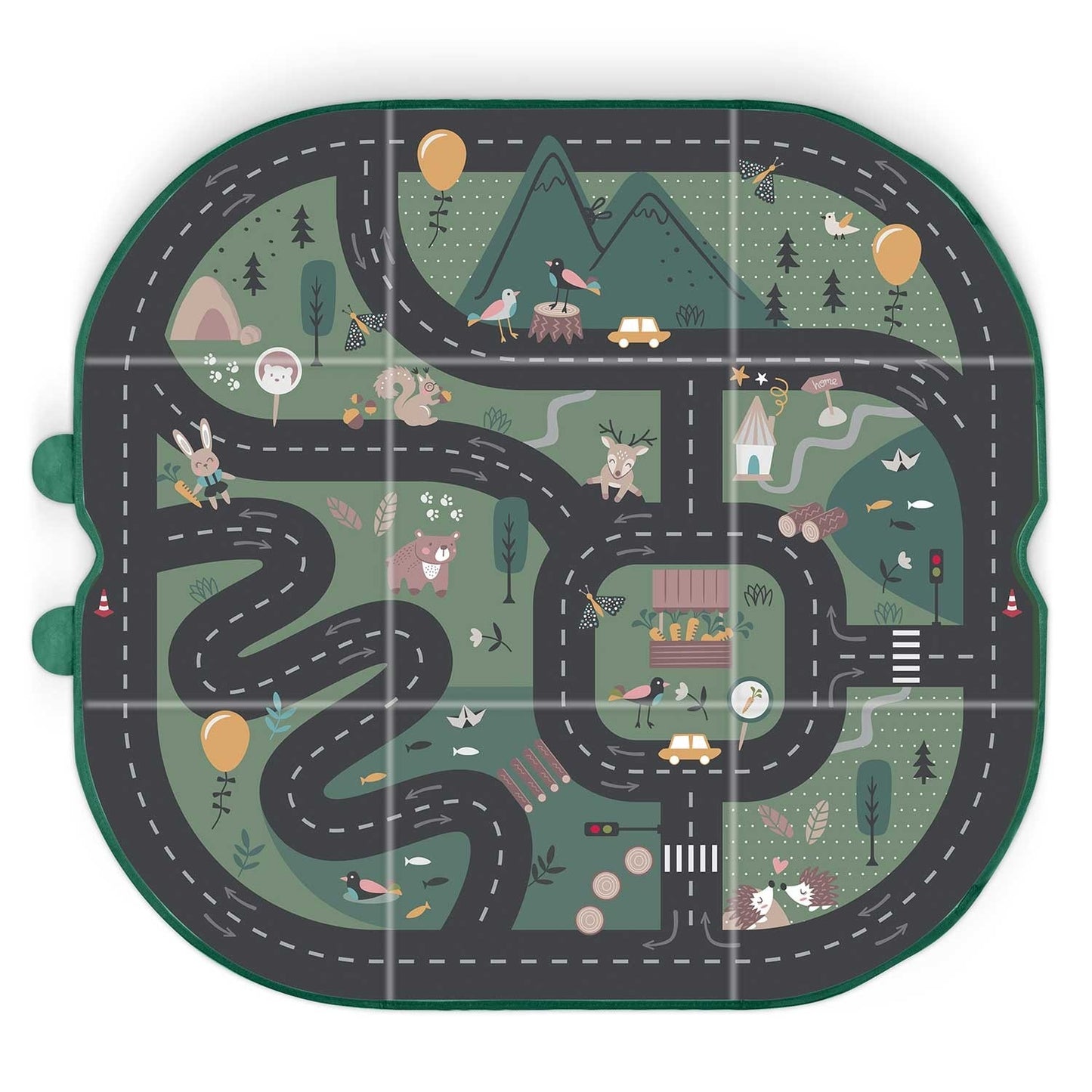 Storage box and play mat NK-408 Nukido - green