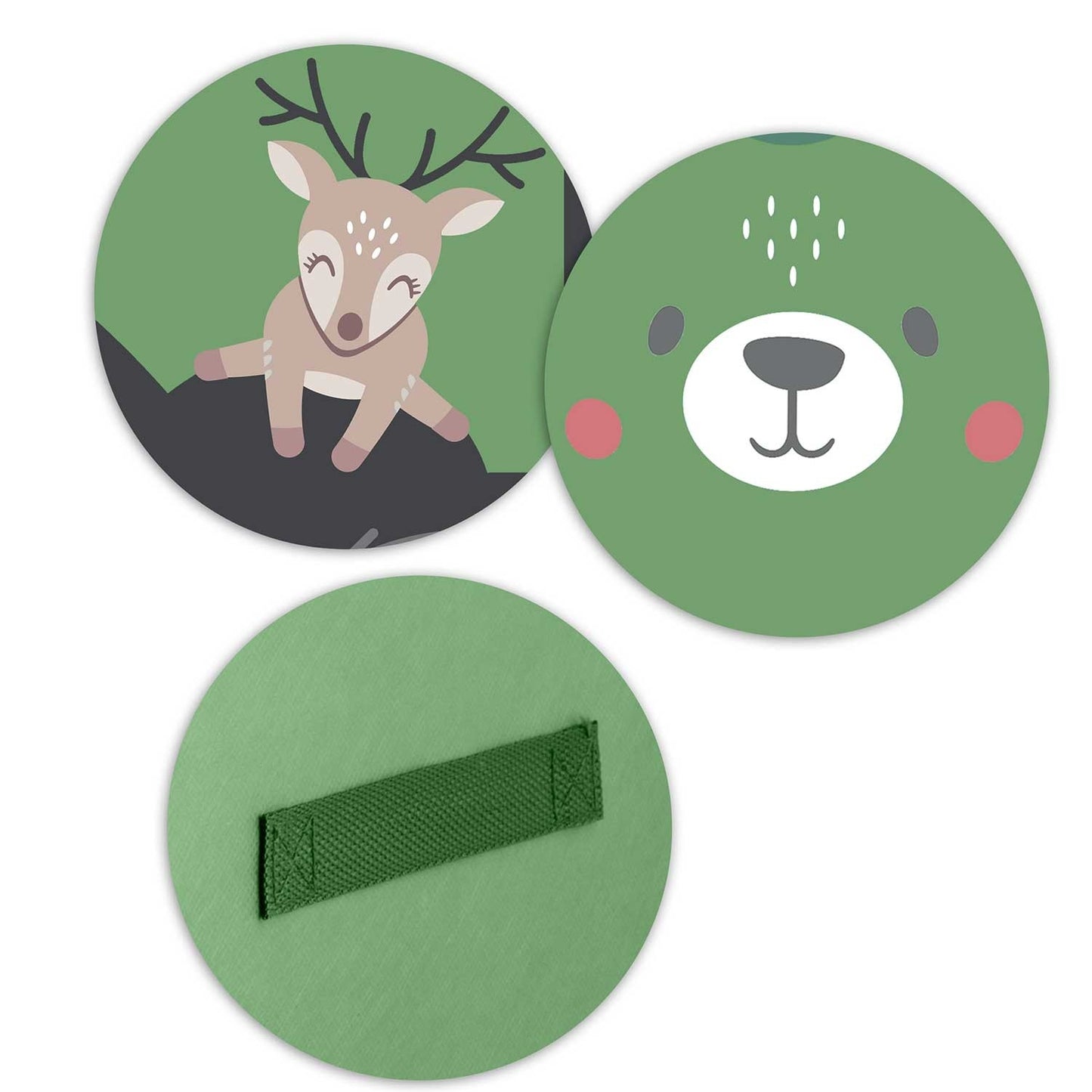 Storage box and play mat NK-408 Nukido - green