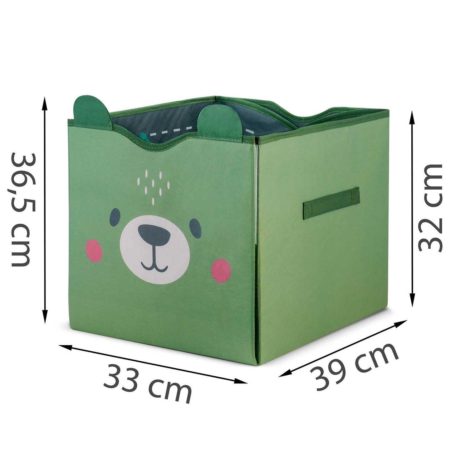 Storage box and play mat NK-408 Nukido - green