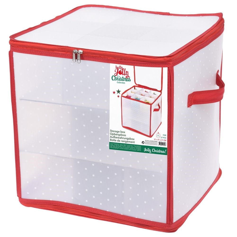 Storage box for 27 Christmas tree balls, max 9 cm in diameter