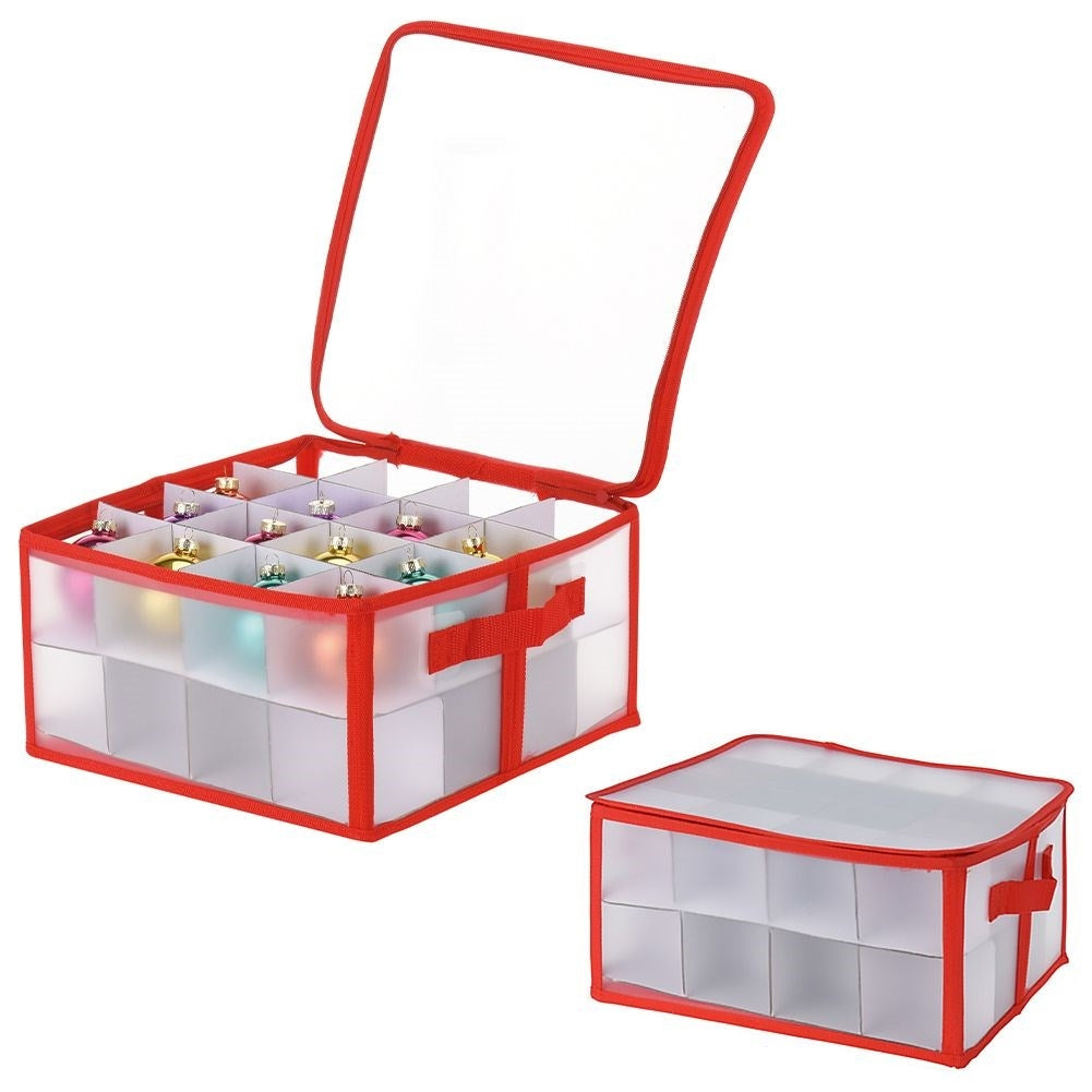 Storage box for 32 Christmas tree balls, max 7 cm in diameter