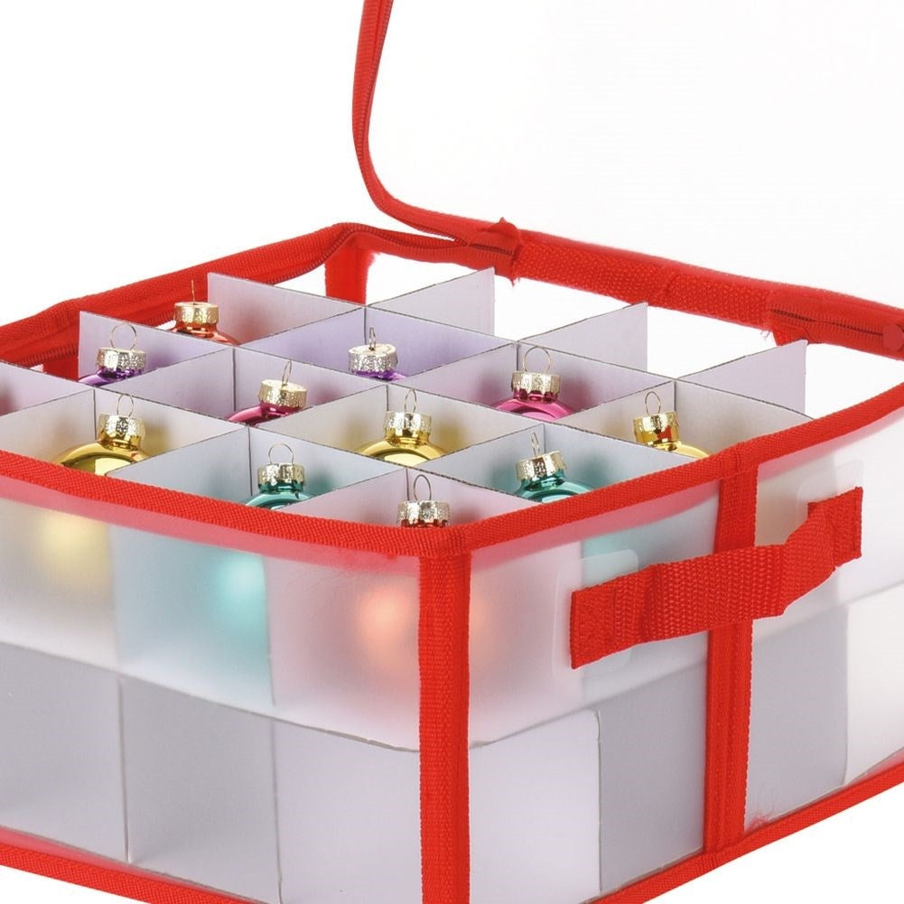 Storage box for 32 Christmas tree balls, max 7 cm in diameter