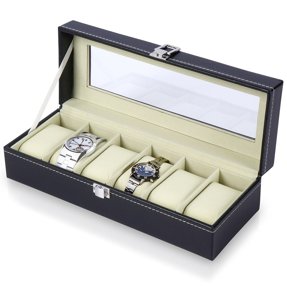 Storage box for 6 Watches in Organic Leather