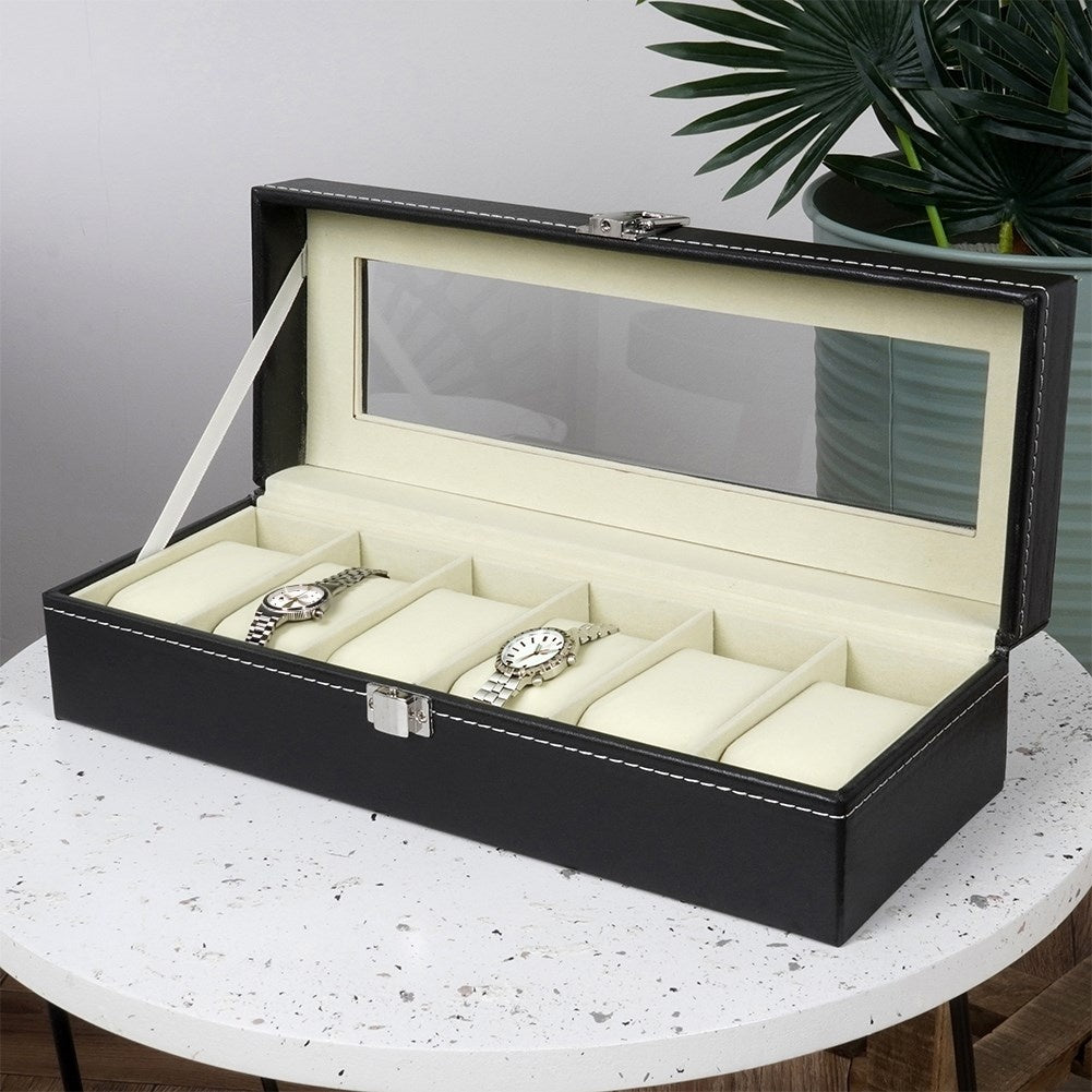 Storage box for 6 Watches in Organic Leather
