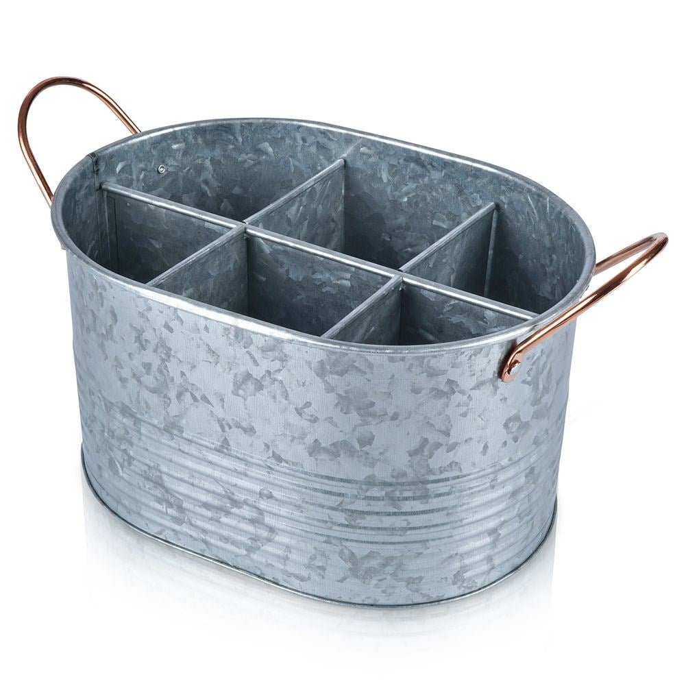 Storage box for 6 bottles with copper handle