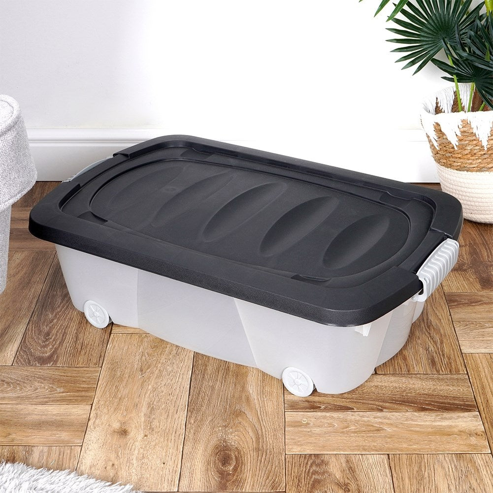 Storage box on wheels - large capacity, durable, versatile