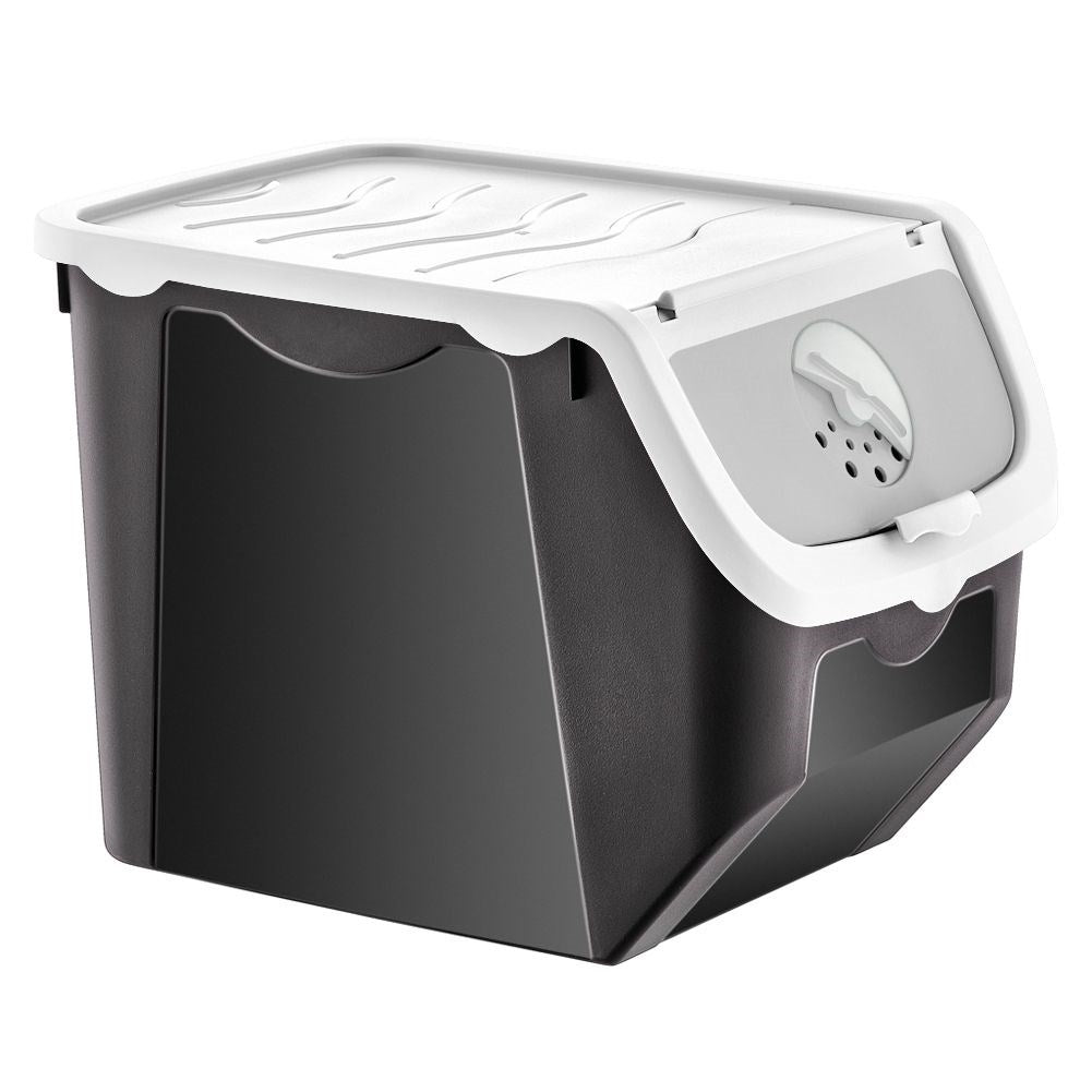 Storage box with adjustable ventilation for freezer and dishwasher