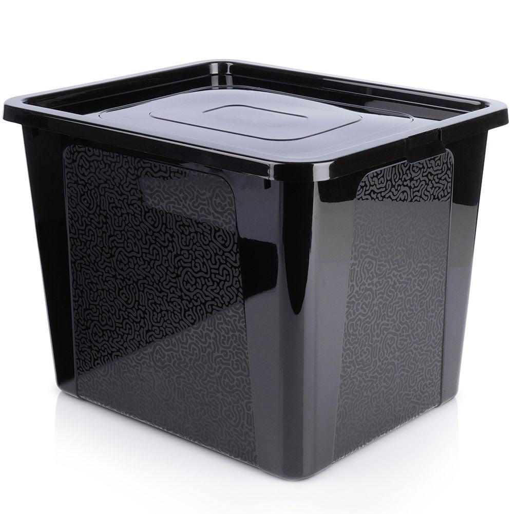 Storage box with lid - Durable and organizing in black