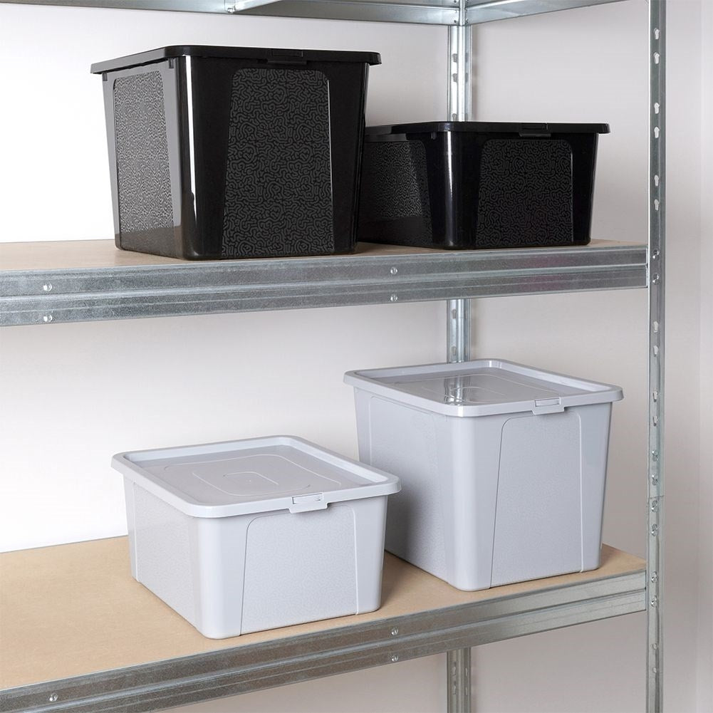 Storage box with lid - Durable and organizing in black