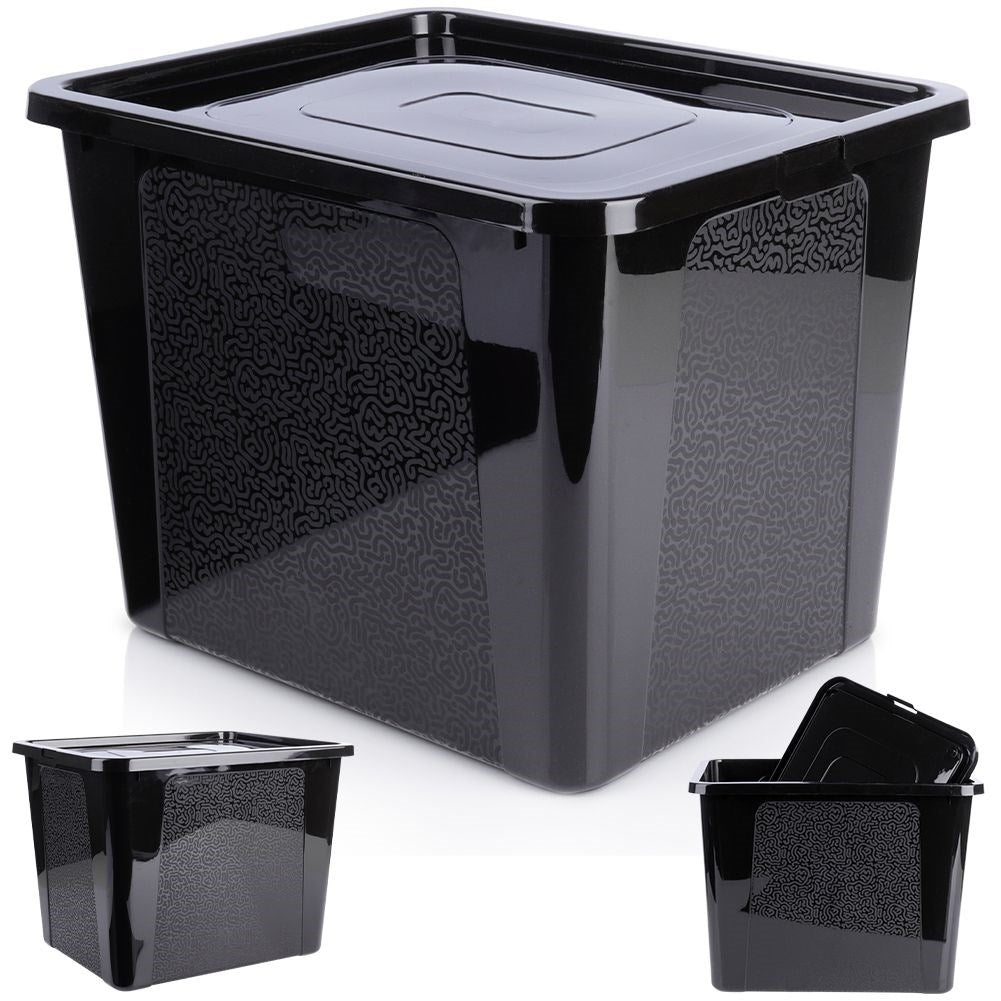 Storage box with lid - Durable and organizing in black