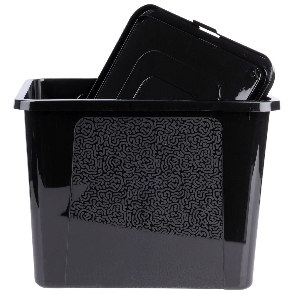 Storage box with lid - Durable and organizing in black