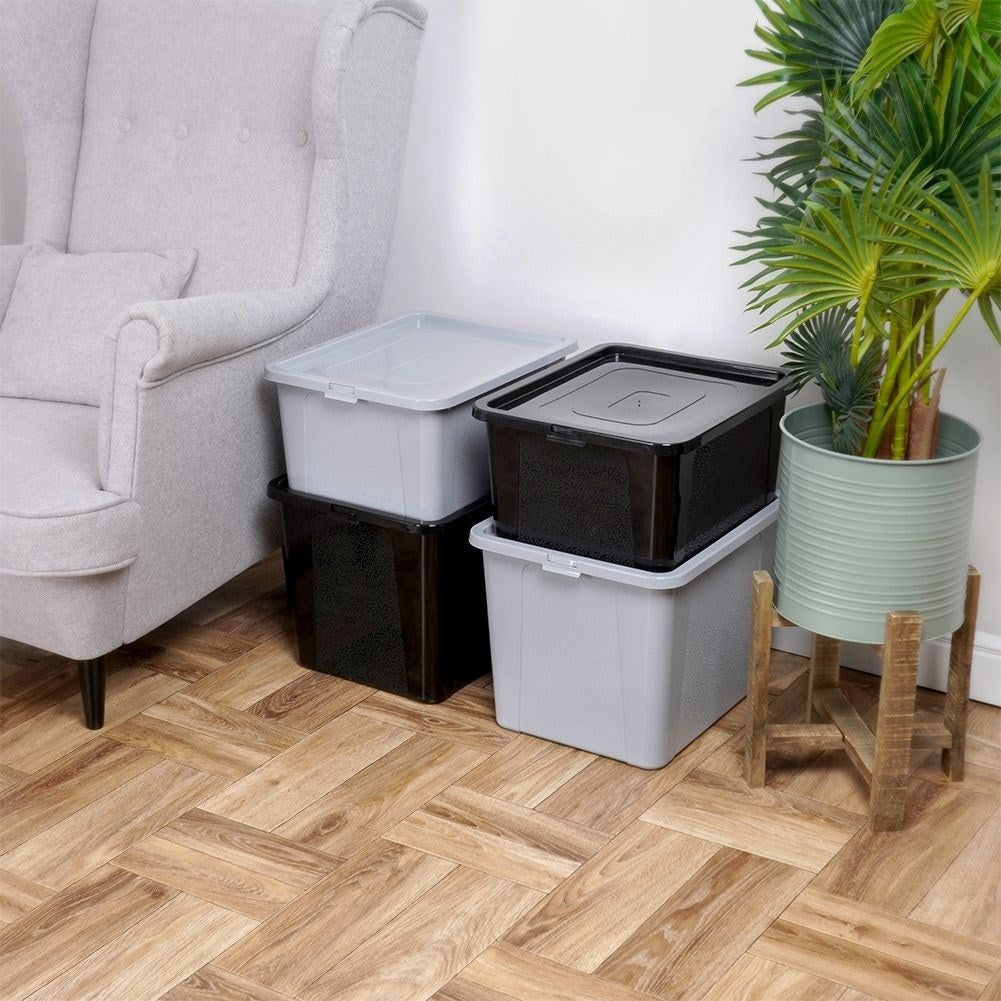 Storage box with lid - Durable and organizing in black