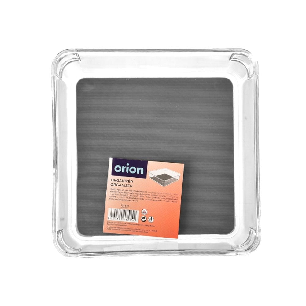 Storage box with non-slip feet and rubber mat