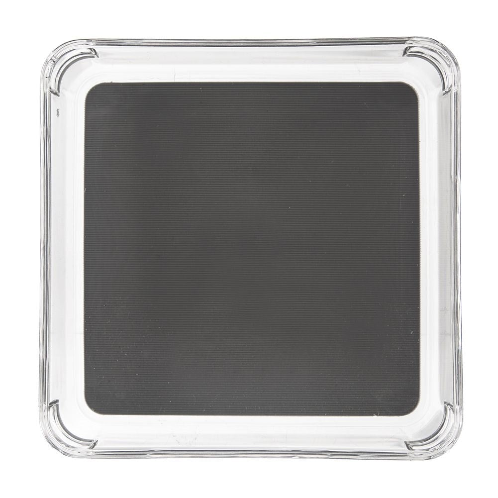 Storage box with non-slip feet and rubber mat