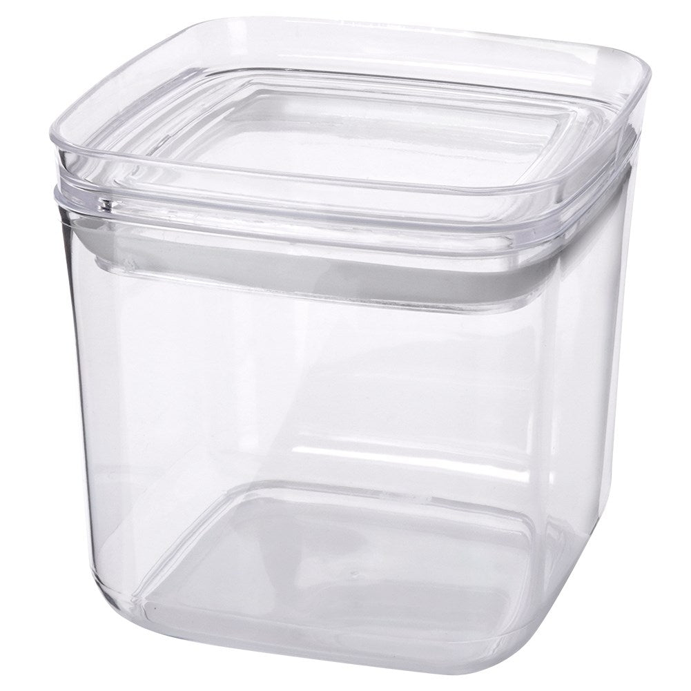 Storage container for dry food in durable plastic