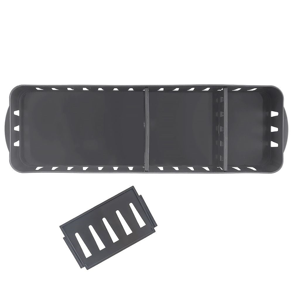Storage container for spice bags in gray plastic