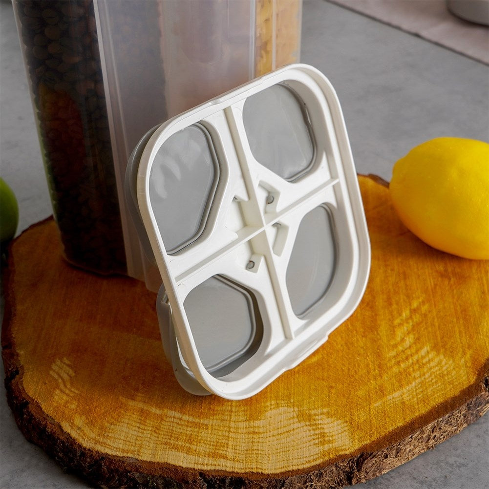 Storage container with 4 compartments for dry food