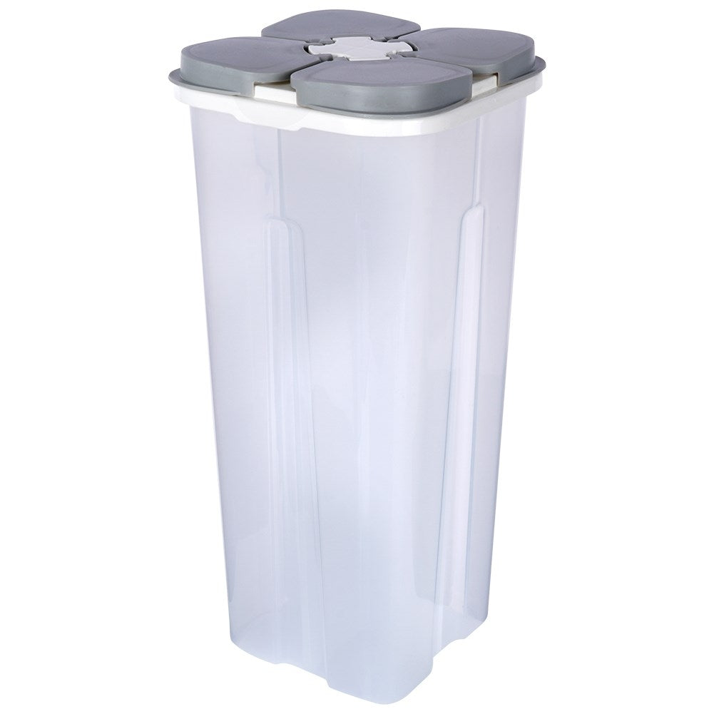 Storage container with 4 compartments for dry food