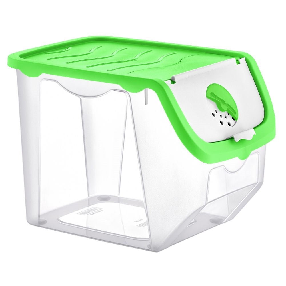 Storage container with lid and ventilation, freezer and dishwasher safe