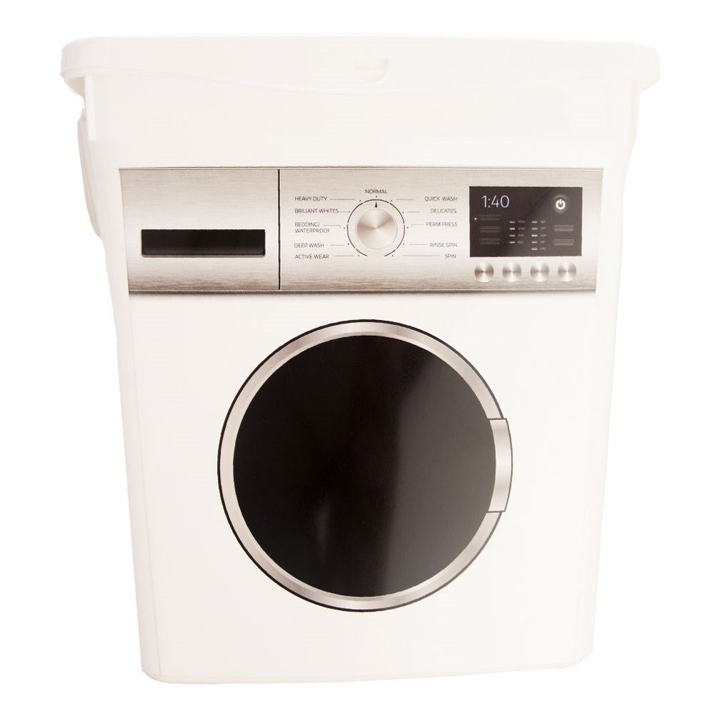 Storage container with lid and washing machine design