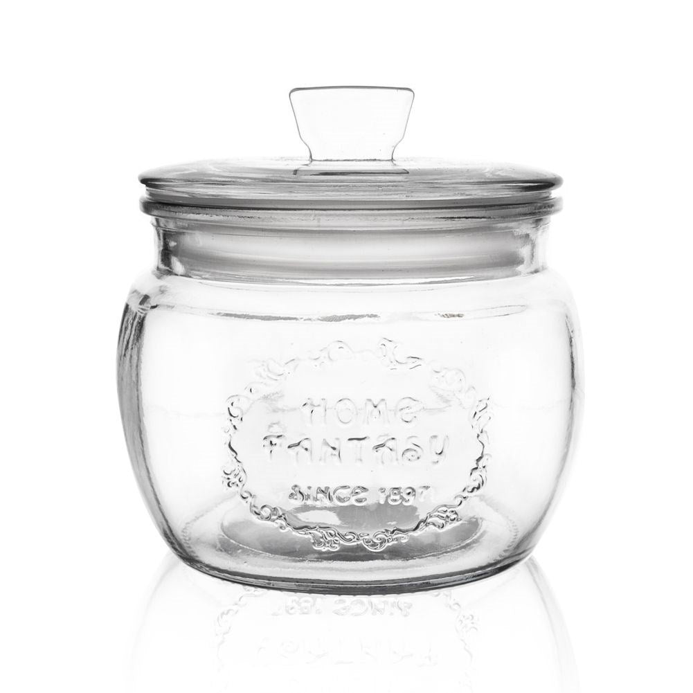 Storage jar with lid for food items such as cookies, coffee, etc.