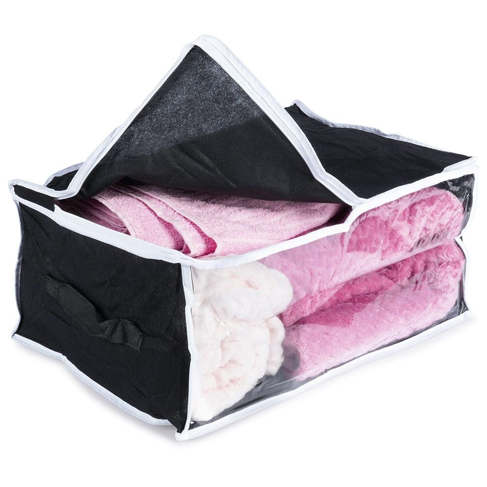 Storage protection for bedding, blankets, pillows and clothes